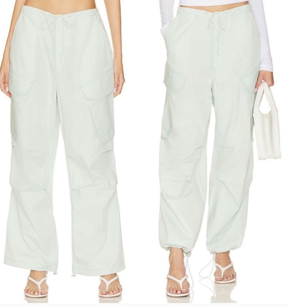 NWT Agolde Free People Ginerva Cargo Blue Pants sz XS $258